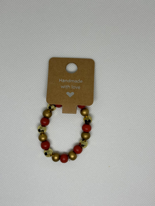 Maroon and Gold Bracelet
