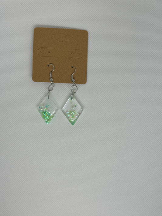 Green Dimond Earrings